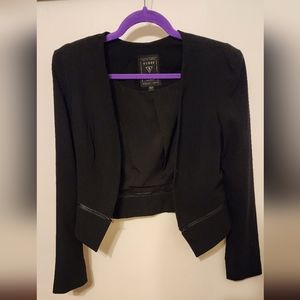 Retro GUESS black zipper bottom blazer S